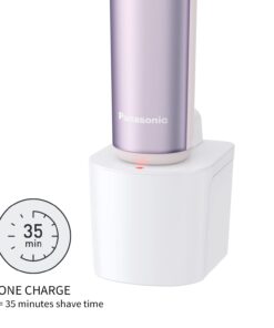 Alternative view of Panasonic Electric Shaver for Women, Cordless 4-Blade Shaver, Bikini Attachment, Pop-Up Trimmer, Wet Dry Operation - ES-AWL8AV (Purple)