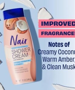 NAIR Sensitive Shower Cream Hair Remover with Natural Coconut Oil and Vitamin E, Body Hair Removal Cream for Women, 12 oz NAIR Sensitive Shower Cream Hair Remover with Natural Coconut Oil and Vitamin E, Body Hair Removal Cream for Women, 12 oz - Image 4