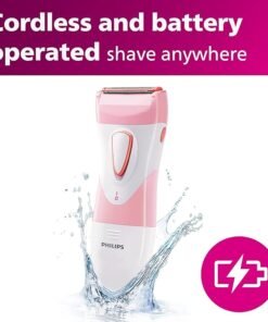 Philips Beauty SatinShave Essential Women's Wet & Dry Electric Shaver for Legs, Cordless, Pink and White, HP6306/50 - Image 7
