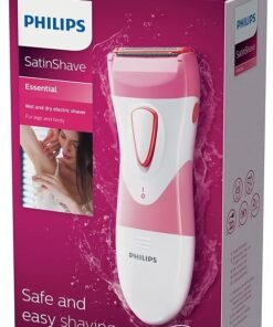 Philips Beauty SatinShave Essential Women's Wet & Dry Electric Shaver for Legs, Cordless, Pink and White, HP6306/50 - Image 3