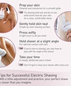 Panasonic Electric Shaver for Women, Cordless 4-Blade Shaver, Bikini Attachment, Pop-Up Trimmer, Wet Dry Operation - ES-AWL8AV (Purple) - Image 6