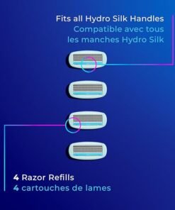 Women's Razor Blade Refills, Hydro Silk 5 Sensitive Care, 4 Count (Packaging May Vary) - Image 14