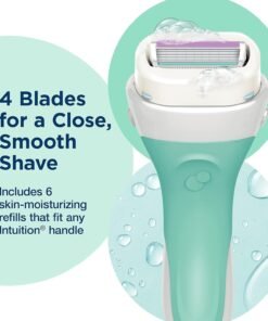 Schick Intuition Refill, Razors for Women Sensitive Skin | Intuition Razor Blades Refill with Organic Aloe, Razor Refills , 6 Count (Pack of 1) - Image 8
