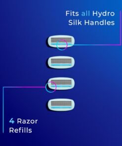 Women's Razor Blade Refills, Hydro Silk 5 Sensitive Care, 4 Count (Packaging May Vary) - Image 12